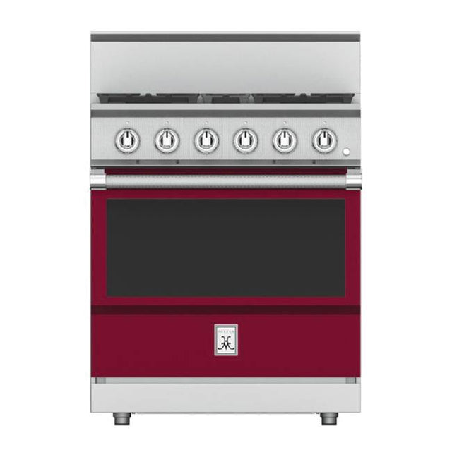 Hestan - Range, 4 Burner, Gas, 30'' - Tin Roof Burgundy