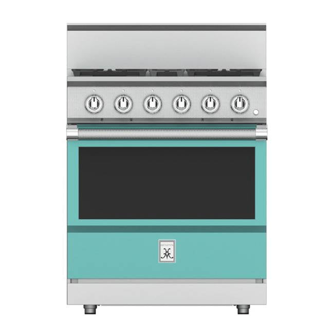 Hestan - Range, 4 Burner, Gas, 30'' - Bora Bora Turquoise