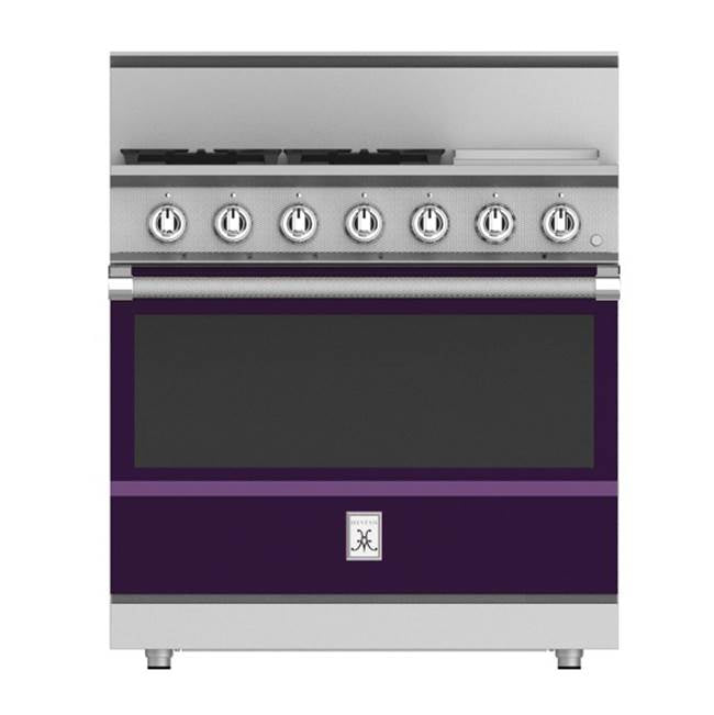 Hestan - Range, 4 Burner with Griddle, Gas, Manual Clean, 36'' - Lush Purple