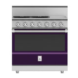 Hestan - Range, 4 Burner with Griddle, Gas, Manual Clean, 36'' - Lush Purple