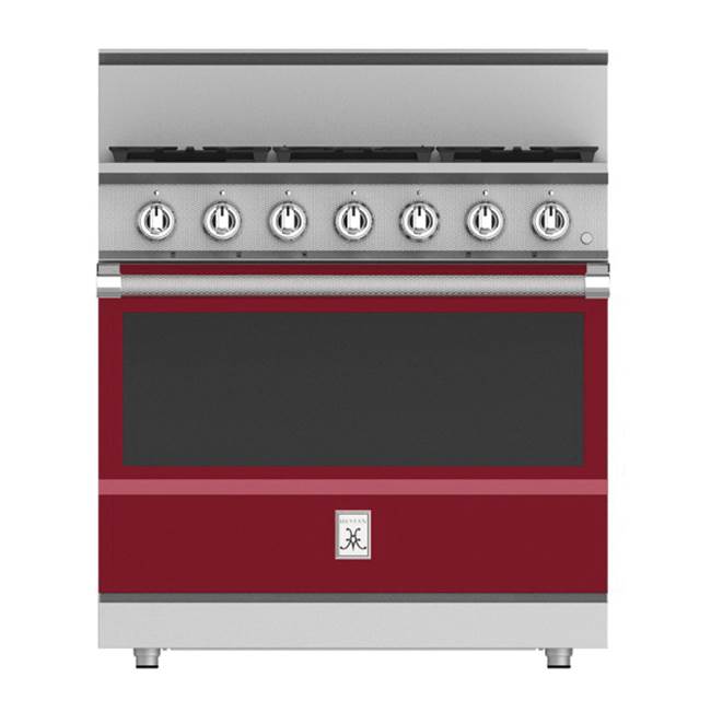 Hestan - Range, 5 Burner, Gas, Manual Clean,36'' - Tin Roof Burgundy