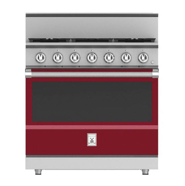 Hestan - Range, 5 Burner, Gas, Manual Clean,36'' - Tin Roof Burgundy