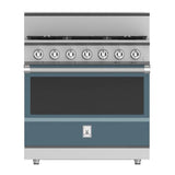 Hestan - Range, 5 Burner, Gas, Manual Clean,36'' - Pacific Fog Graphite Gray