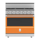 Hestan - Range, 5 Burner, Gas, Manual Clean,36'' - Citra Orange