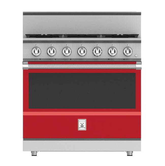 Hestan - Range, 5 Burner, Gas, Manual Clean,36'' - Matador Red