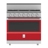 Hestan - Range, 5 Burner, Gas, Manual Clean,36'' - Matador Red