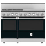 Hestan - Range, 4 Burner with 24'' Griddle, Gas, 48'' - Stealth Black