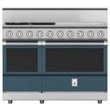 Hestan - Range, 4 Burner with 24'' Griddle, Gas, 48'' - Pacific Fog Graphite Gray