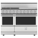 Hestan - Range, 4 Burner with 24'' Griddle, Gas, 48'' - Froth White
