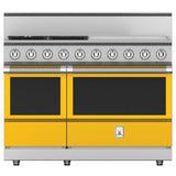 Hestan - Range, 4 Burner with 24'' Griddle, Gas, 48'' - Sol Yellow