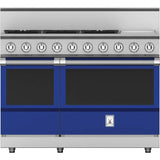 Hestan - Range, 5 Burner with Griddle, Gas, 48'' - Prince Blue
