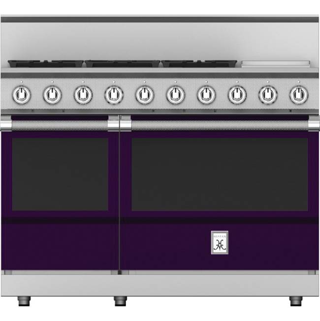 Hestan - Range, 5 Burner with Griddle, Gas, 48'' - Lush Purple