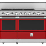 Hestan - Range, 5 Burner with Griddle, Gas, 48'' - Matador Red