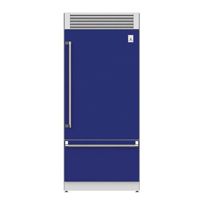Hestan - Bottom Mount Refrigerator, Top Compressor, Pro, Left Hinged, 36'' - Prince Blue