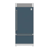 Hestan - Bottom Mount Refrigerator, Top Compressor, Pro, Left Hinged, 36'' - Pacific Fog Graphite Gray
