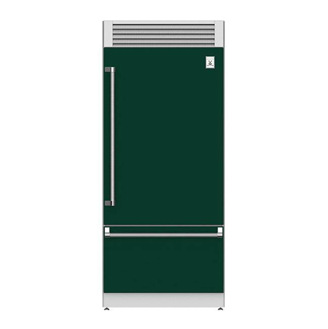 Hestan - Bottom Mount Refrigerator, Top Compressor, Pro, Left Hinged, 36'' - Grove Green