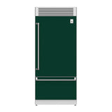 Hestan - Bottom Mount Refrigerator, Top Compressor, Pro, Left Hinged, 36'' - Grove Green