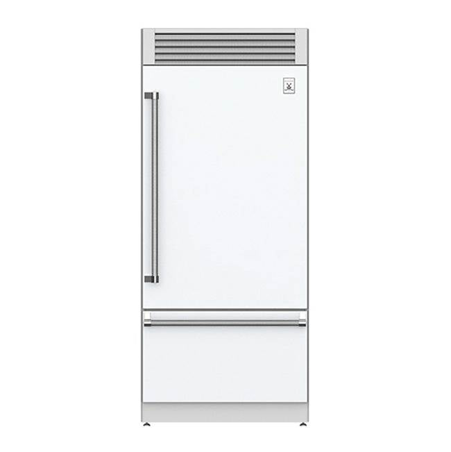 Hestan - Bottom Mount Refrigerator, Top Compressor, Pro, Left Hinged, 36'' - Froth White