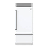 Hestan - Bottom Mount Refrigerator, Top Compressor, Pro, Left Hinged, 36'' - Froth White