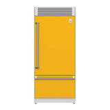 Hestan - Bottom Mount Refrigerator, Top Compressor, Pro, Left Hinged, 36'' - Sol Yellow