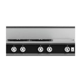 Hestan - Rangetop, 4 Burner with Griddle, 36'' - Stealth Black