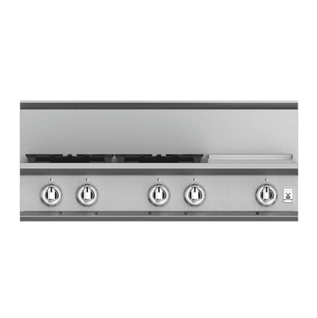 Hestan - Rangetop, 4 Burner with Griddle, 36'' - Steeletto Stainless Steel