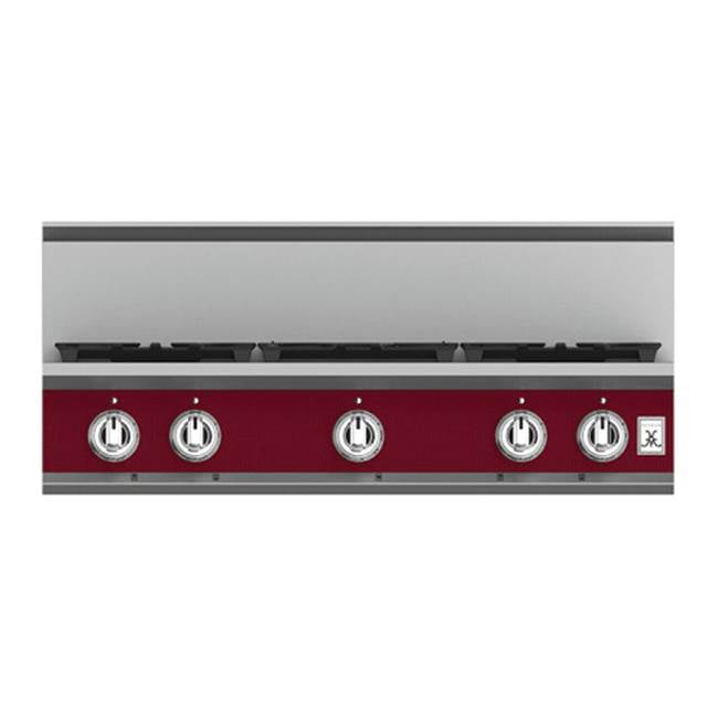 Hestan - Rangetop, 5 Burner, 36'' - Tin Roof Burgundy