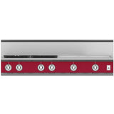 Hestan - Rangetop, 4 Burner with 24'' Griddle, 48'' - Tin Roof Burgundy