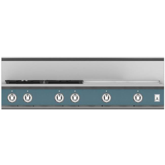 Hestan - Rangetop, 4 Burner with 24'' Griddle, 48'' - Pacific Fog Graphite Gray