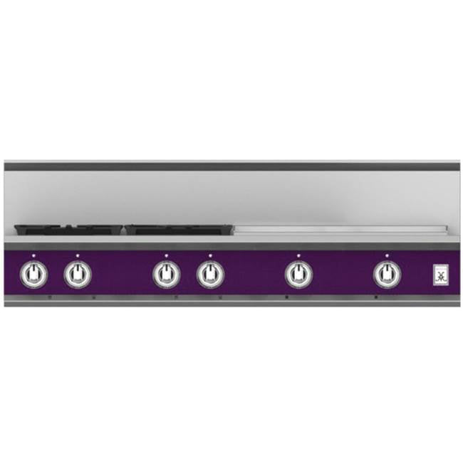 Hestan - Rangetop, 4 Burner with 24'' Griddle, 48'' - Lush Purple