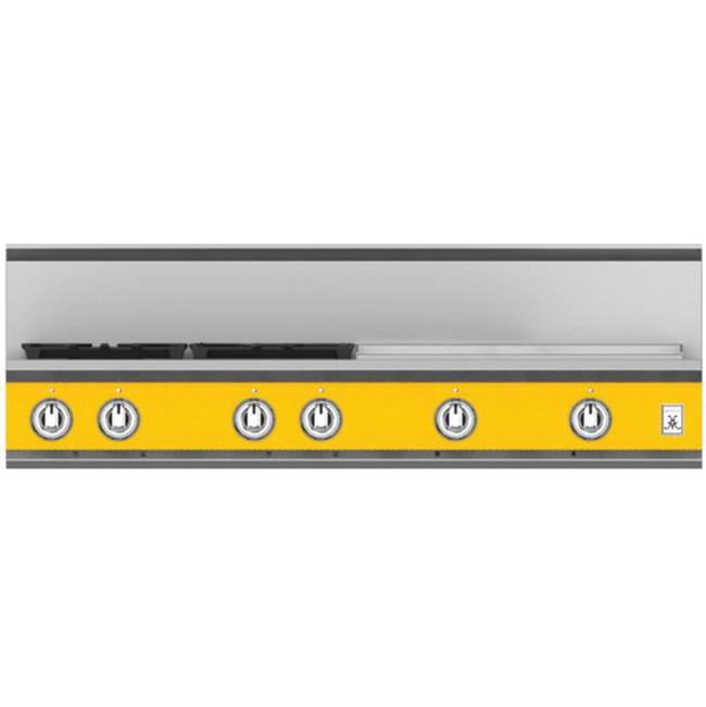 Hestan - Rangetop, 4 Burner with 24'' Griddle, 48'' - Sol Yellow