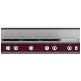 Hestan - Rangetop, 5 Burner with Griddle, 48'' - Tin Roof Burgundy