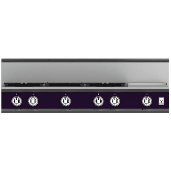 Hestan - Rangetop, 5 Burner with Griddle, 48'' - Lush Purple