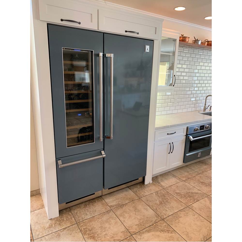 Refrigerator with Wine, Overlay, Right Hinged, 24''