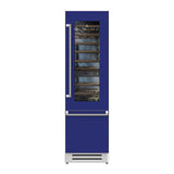 Hestan - Refrigerator with Wine, Left Hinged, 24'' - Prince Blue