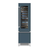 Hestan - Refrigerator with Wine, Left Hinged, 24'' - Pacific Fog Graphite Gray