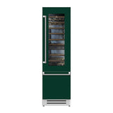Hestan - Refrigerator with Wine, Left Hinged, 24'' - Grove Green