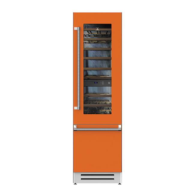 Hestan - Refrigerator with Wine, Left Hinged, 24'' - Citra Orange