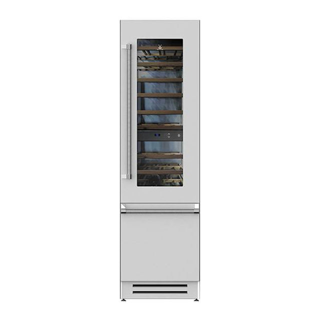 Hestan - Refrigerator with Wine, Overlay, Right Hinged, 24''