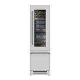 Hestan - Refrigerator with Wine, Overlay, Left Hinged, 24''