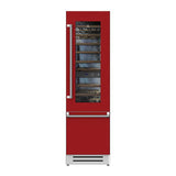 Hestan - Refrigerator with Wine, Left Hinged, 24'' - Matador Red