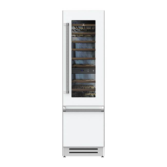 Hestan - Refrigerator with Wine, Left Hinged, 24'' - Froth White