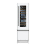 Hestan - Refrigerator with Wine, Left Hinged, 24'' - Froth White