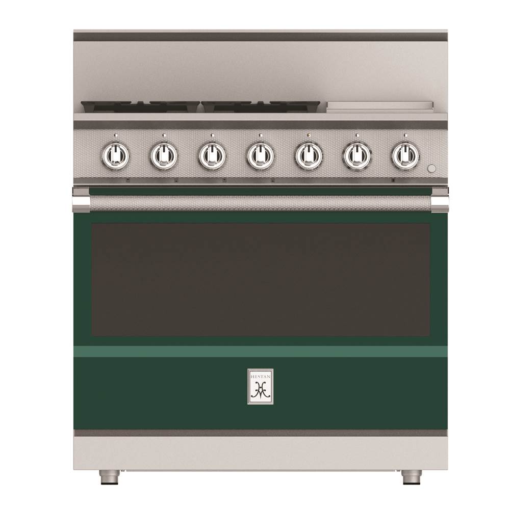 Range, 4 Burner with Griddle, Gas, Manual Clean, 36''