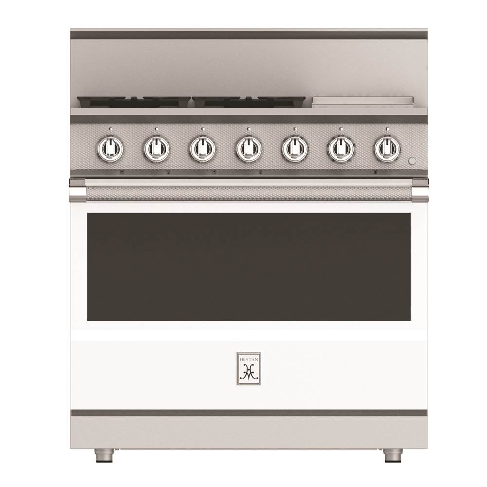 Range, 4 Burner with Griddle, Gas, Manual Clean, 36''