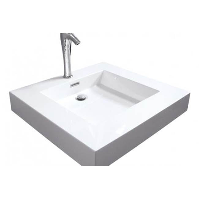 Hydro Systems - BLOCK 25X18 SOLID SURFACE SINK - BISCUIT - Biscuit