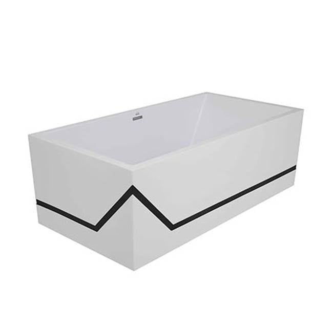 Hydro Systems - MILLENNIUM 6333 METRO THERMAL AIR - WHITE W/ BLACK BAND - White With Black Band