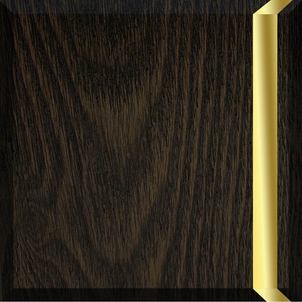 Icera - Muse Wallhung Vanity Cabinet 36-in, Weathered Oak with Satin Brass - Weathered Oak With Satin Brass
