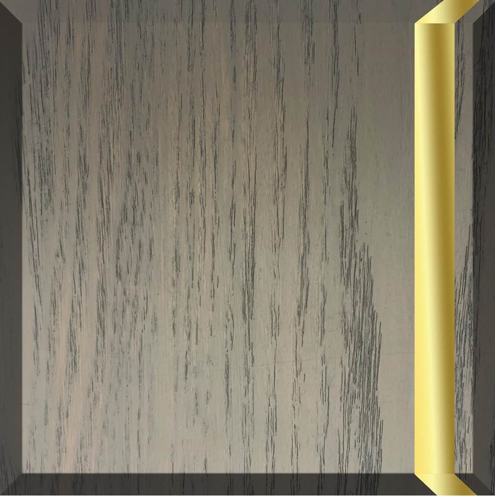 Icera - Muse Vanity Cabinet 36-in, Brushed Grey Oak with Satin Brass - Brushed Gray Oak With Satin Brass