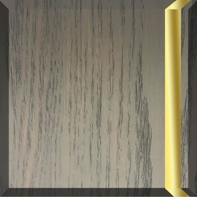 Icera - Muse Wallhung Vanity Cabinet 36-in, Brushed Grey Oak with Satin Brass - Brushed Gray Oak With Satin Brass